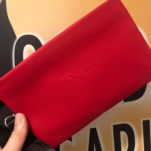 Authentic DIOR Red Restyled-Repurposed to Crossbody/ Fanny-Belt Bag Beauty Case - Picture 4 of 13